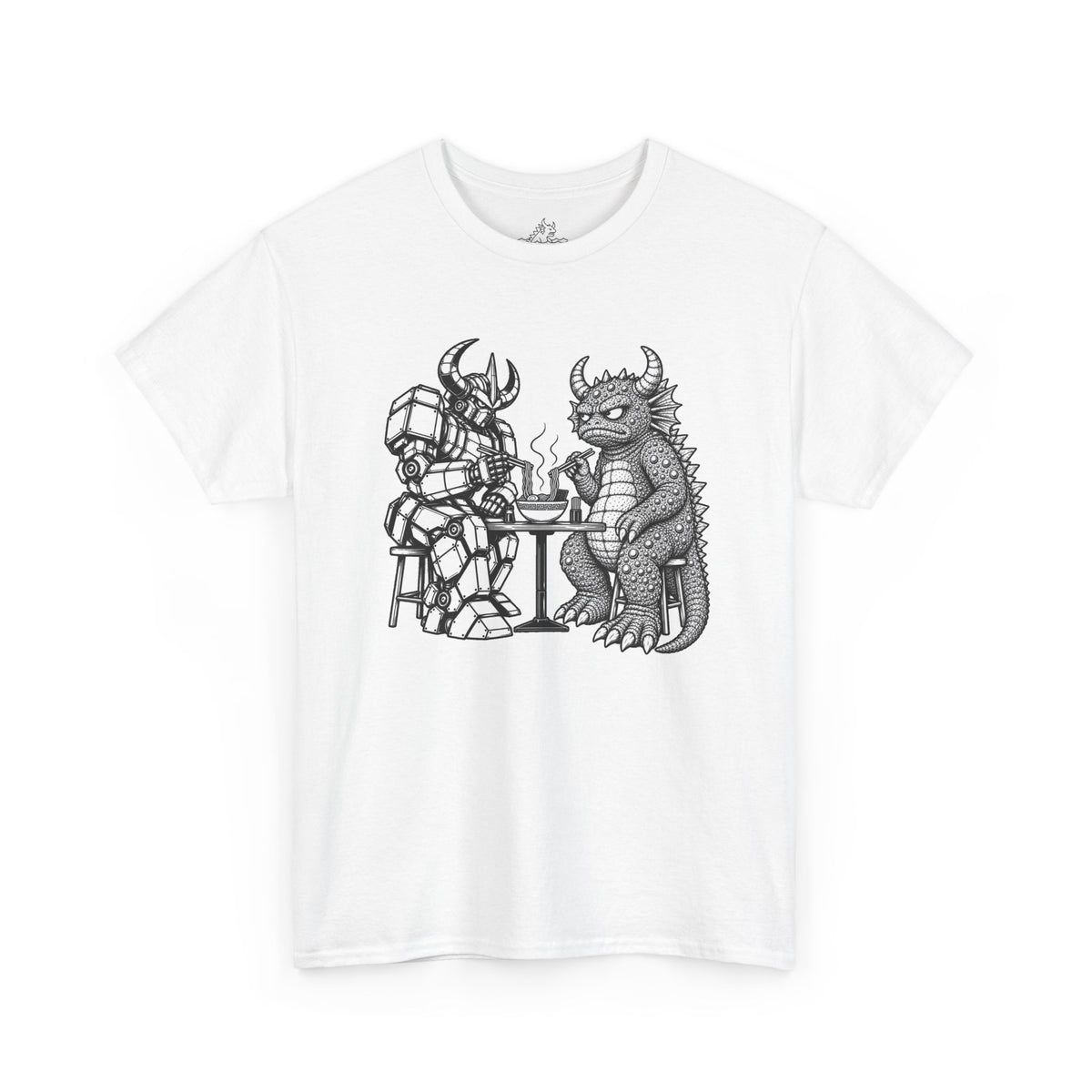 Kaiju And Mecha Eating Noodles T-Shirt