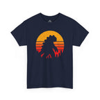 Retro Kaiju Sunset Silhouette T-Shirt