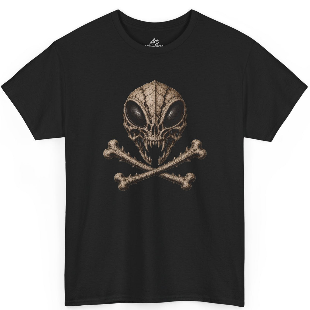 Kaiju Insect Skull T-Shirt | Alien Skull and Crossbones Tee