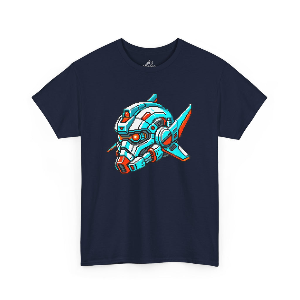 Pixel Art Mecha Helmet T-Shirt