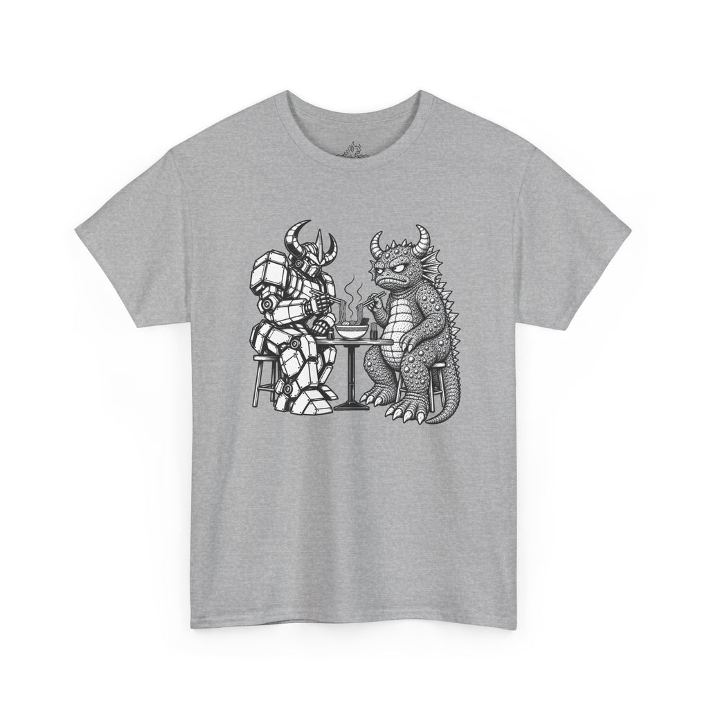 Kaiju And Mecha Eating Noodles T-Shirt