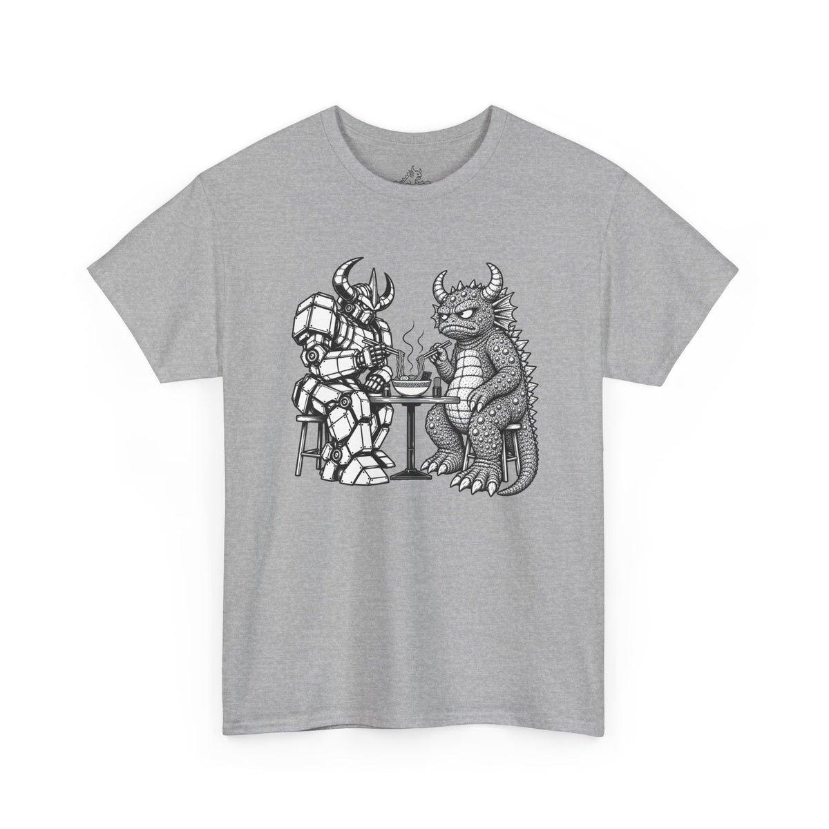 Kaiju And Mecha Eating Noodles T-Shirt