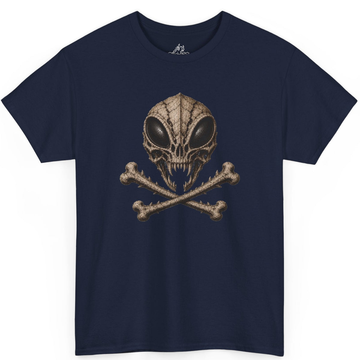 Kaiju Insect Skull T-Shirt | Alien Skull and Crossbones Tee