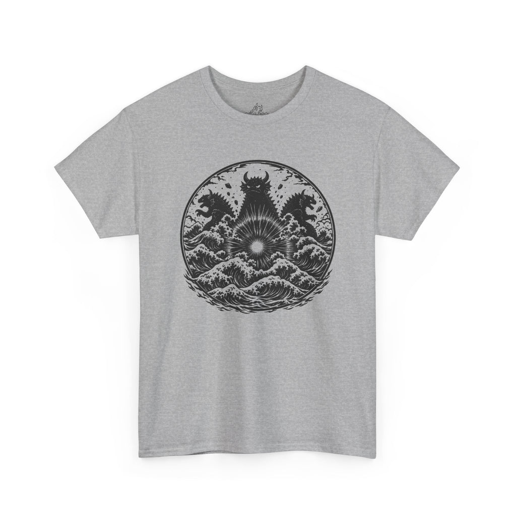3 Kaiju In Waves T-Shirt