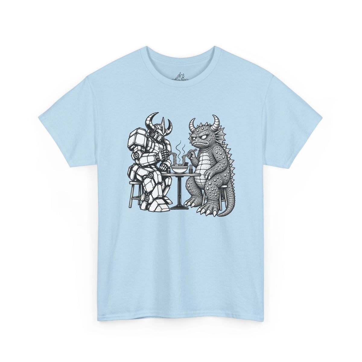 Kaiju And Mecha Eating Noodles T-Shirt