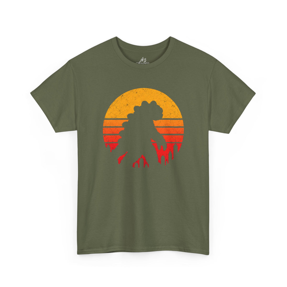 Retro Kaiju Sunset Silhouette T-Shirt