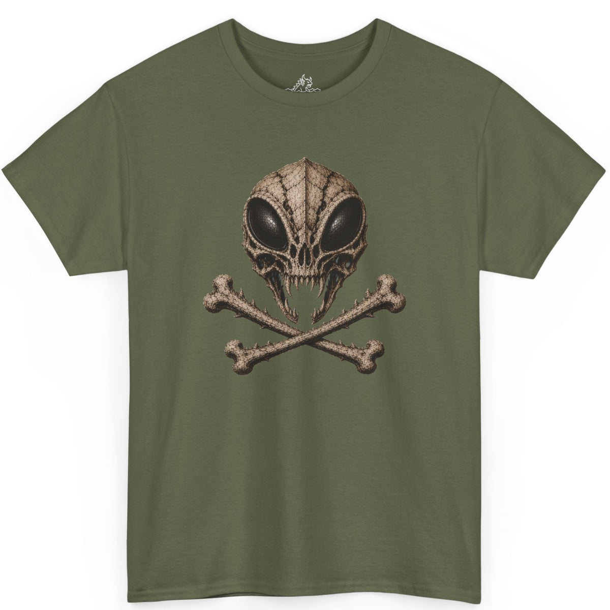Kaiju Insect Skull T-Shirt | Alien Skull and Crossbones Tee