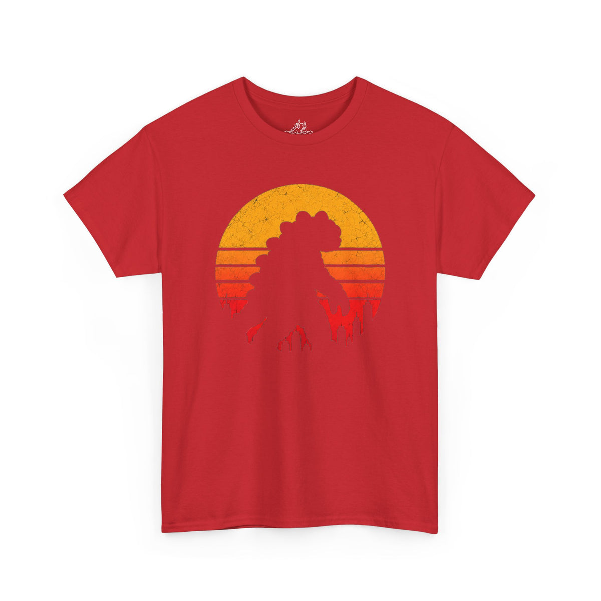 Retro Kaiju Sunset Silhouette T-Shirt