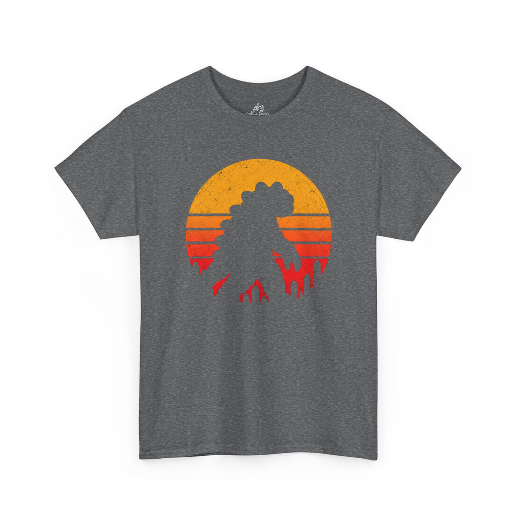 Retro Kaiju Sunset Silhouette T-Shirt