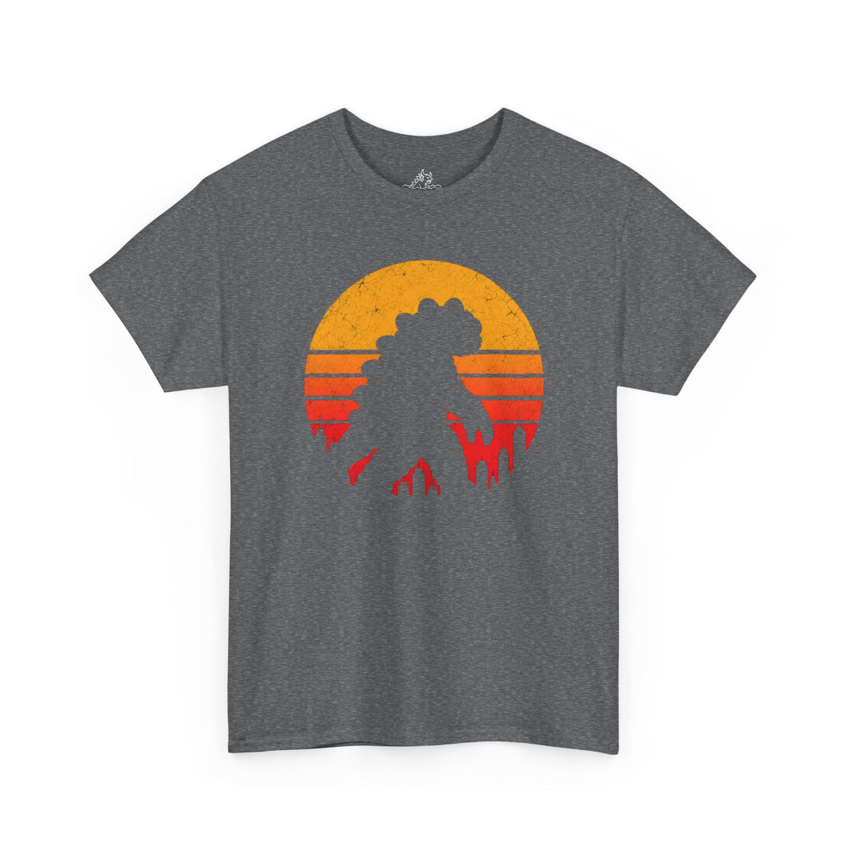 Retro Kaiju Sunset Silhouette T-Shirt