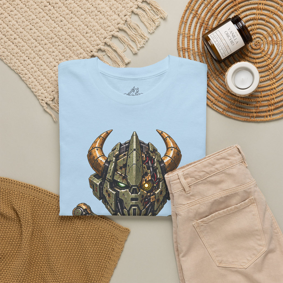 Gravemark Mecha Skull And Crossbones T-Shirt